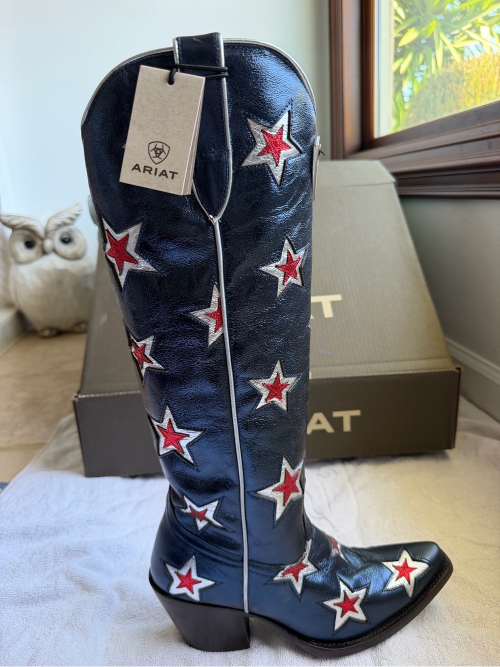 Ariat Casanova Knee-High Boots - Starlight Blue with Star Embroidery - Picture 3 of 11